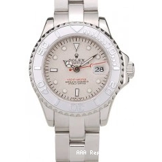 Aaa replica watch Silver Master Rolex Dial Yacht Bezel Beige 0604